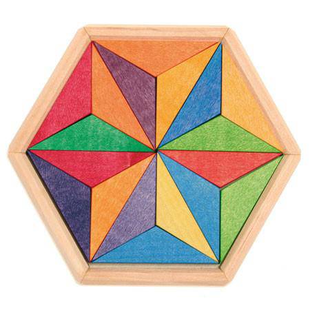 Grimms Wooden Hexagonal Learning Toy