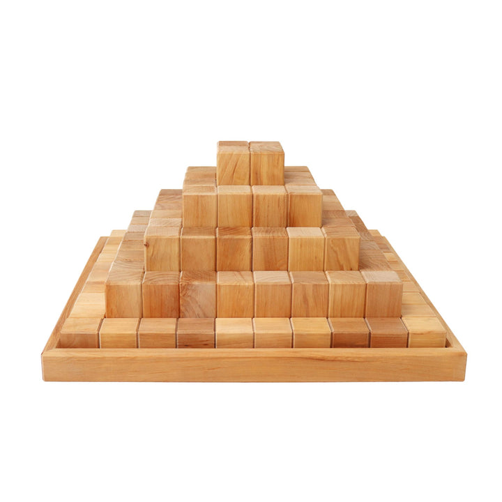 Grimms Large Natural Wooden Stepped Pyramid-Wooden Toys and Wooden Blocks- Bella Luna Toys