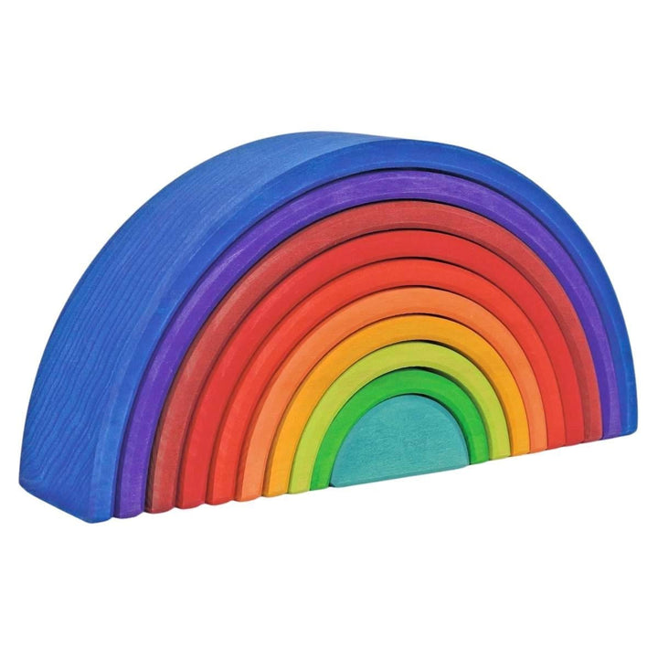 Grimm's Spiel & Holz - 10 Piece Counting Rainbow - Side - Bella Luna Toys