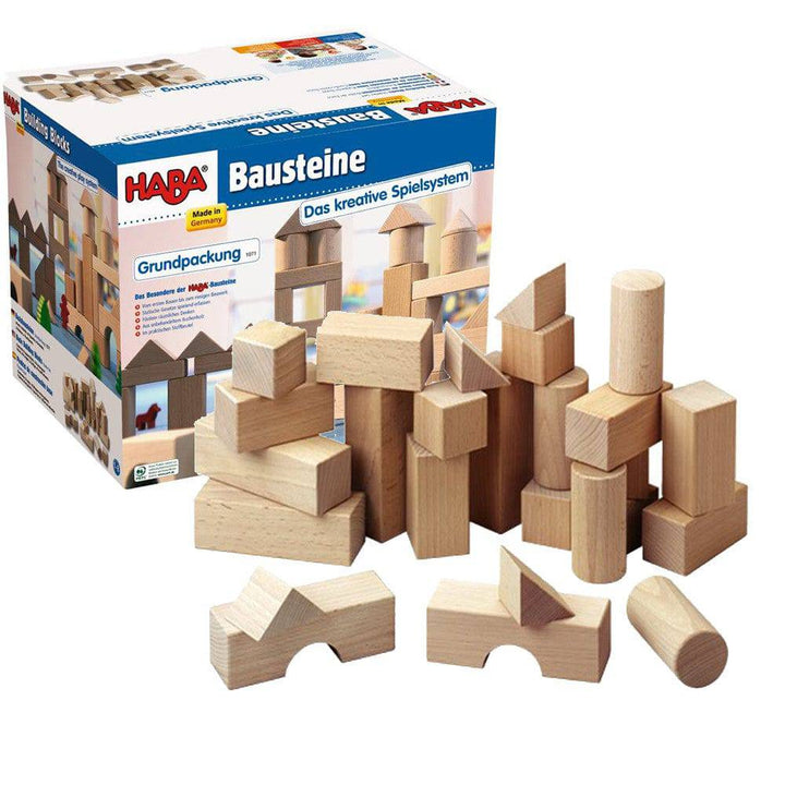 HABA Basic Wooden Building Blocks - Small Starter Set