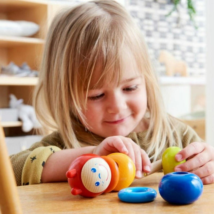 HABA Caterpillar Wooden Threading Toy - Baby Activity Toys - Bella Luna Toys