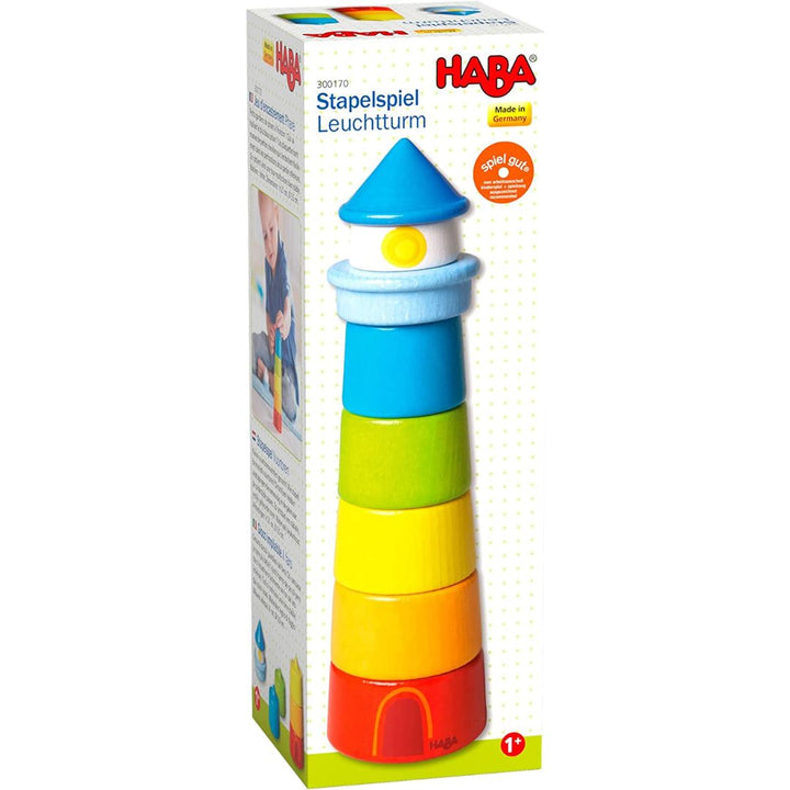 HABA toy box that contains wooden toy stacker- Bella Luna Toys