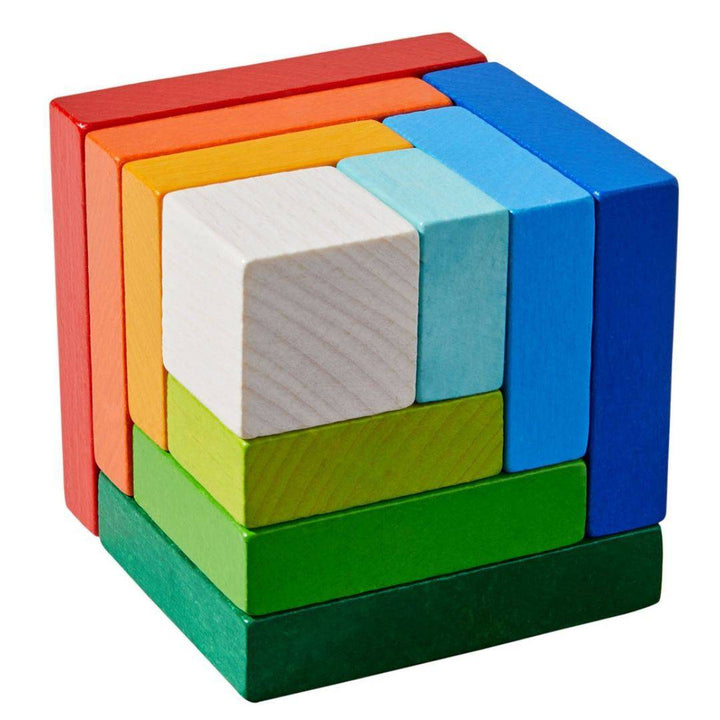Haba Rainbow Cube Game Wooden Blocks - Wooden Blocks -Bella Luna Toys