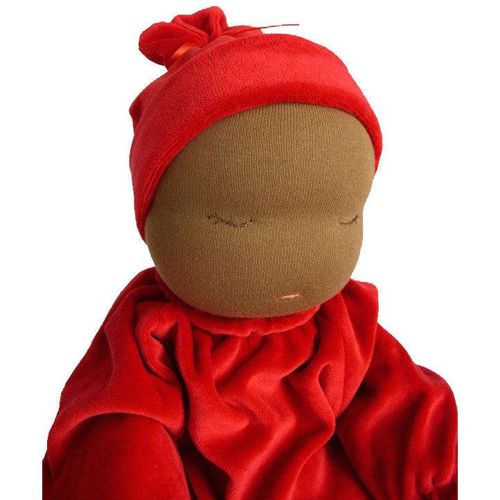 Heavy Baby Weighted Millet Doll - Red | Cocoa Skin