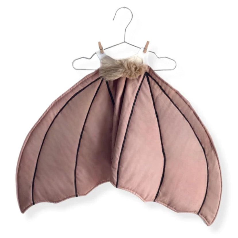 Jack Be Nimble brown bat wing costume hanging on metal hanger- Bella Luna Toys