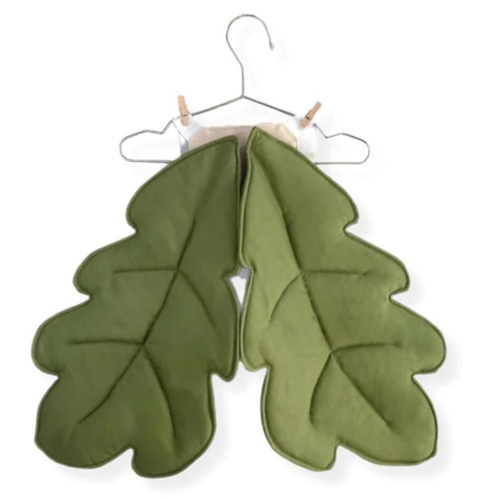 Jack Be Nimble green oak leaf shaped wing costume on hanger- Bella Luna Toys