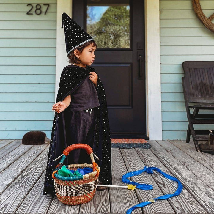 Black Velvet Wizard Halloween Costume - Bella Luna Toys