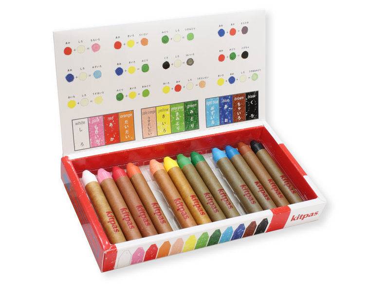 Kitpas Glass Window Crayons - Set of 12 - Open | Bella Luna Toys