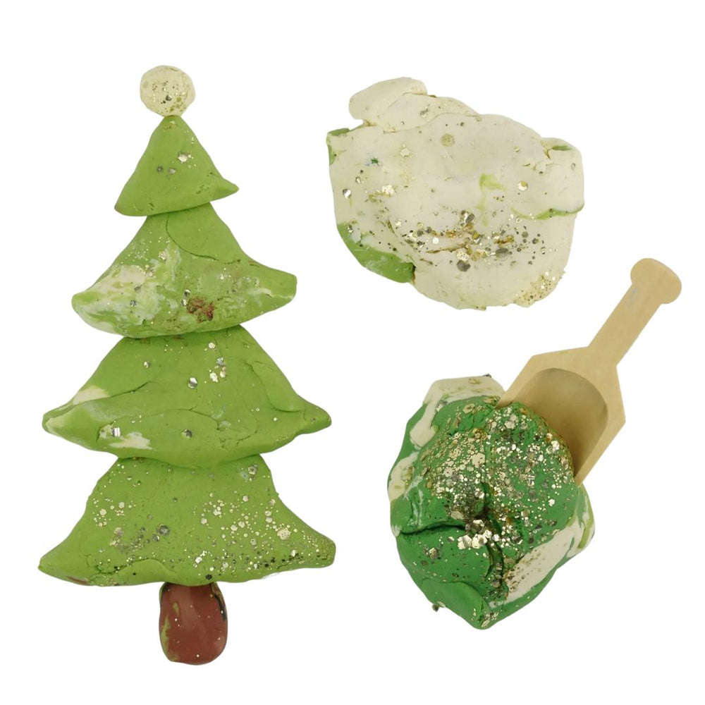 Land of Dough- Winter Arts & Crafts Collection- Playing dough in the shape of a Christmas tree-Bella Luna Toys