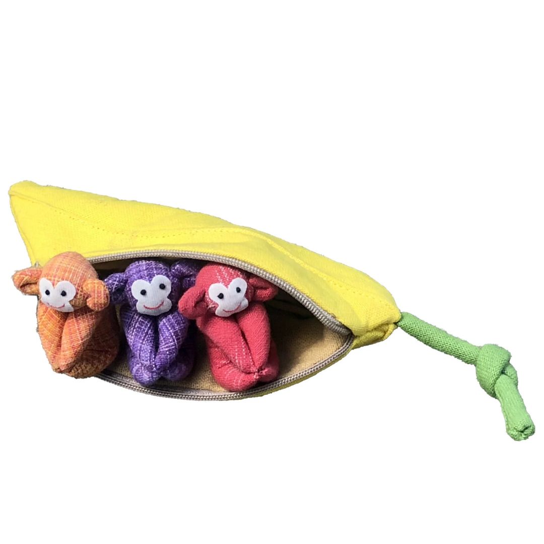 Banana with three monkeys- Handcrafted- Bella Luna Toys