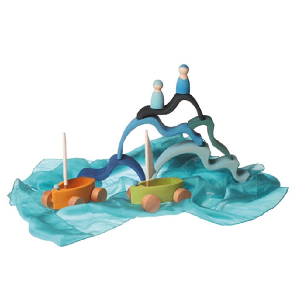 Little Land Yachts - Wooden Toy Sailboats - Grimm's Spiel Holz