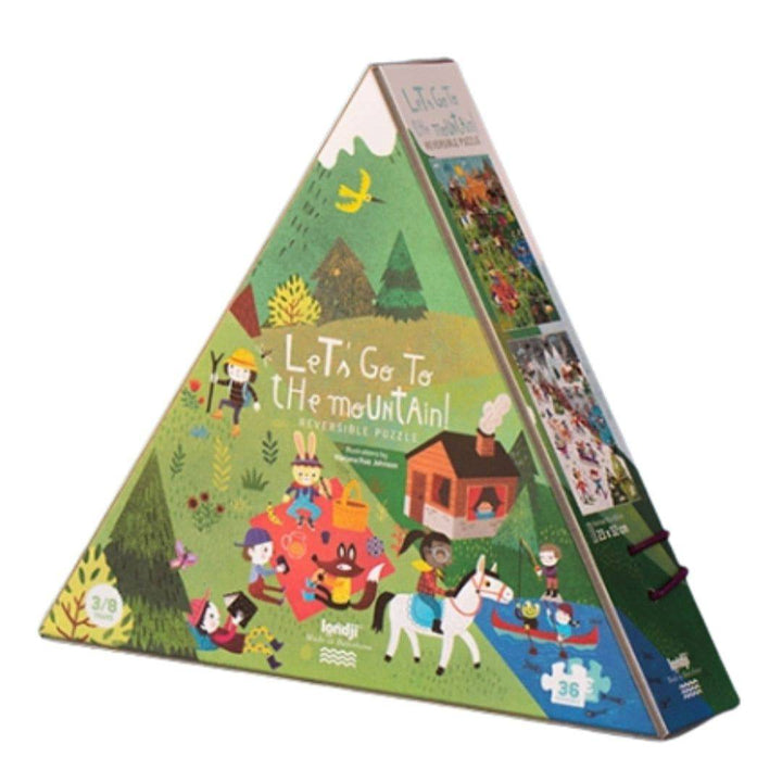 Londji Let's Go To The Mountains Reversible Puzzle - 36 Pieces - Jigsaw Puzzles - Oompa Toys
