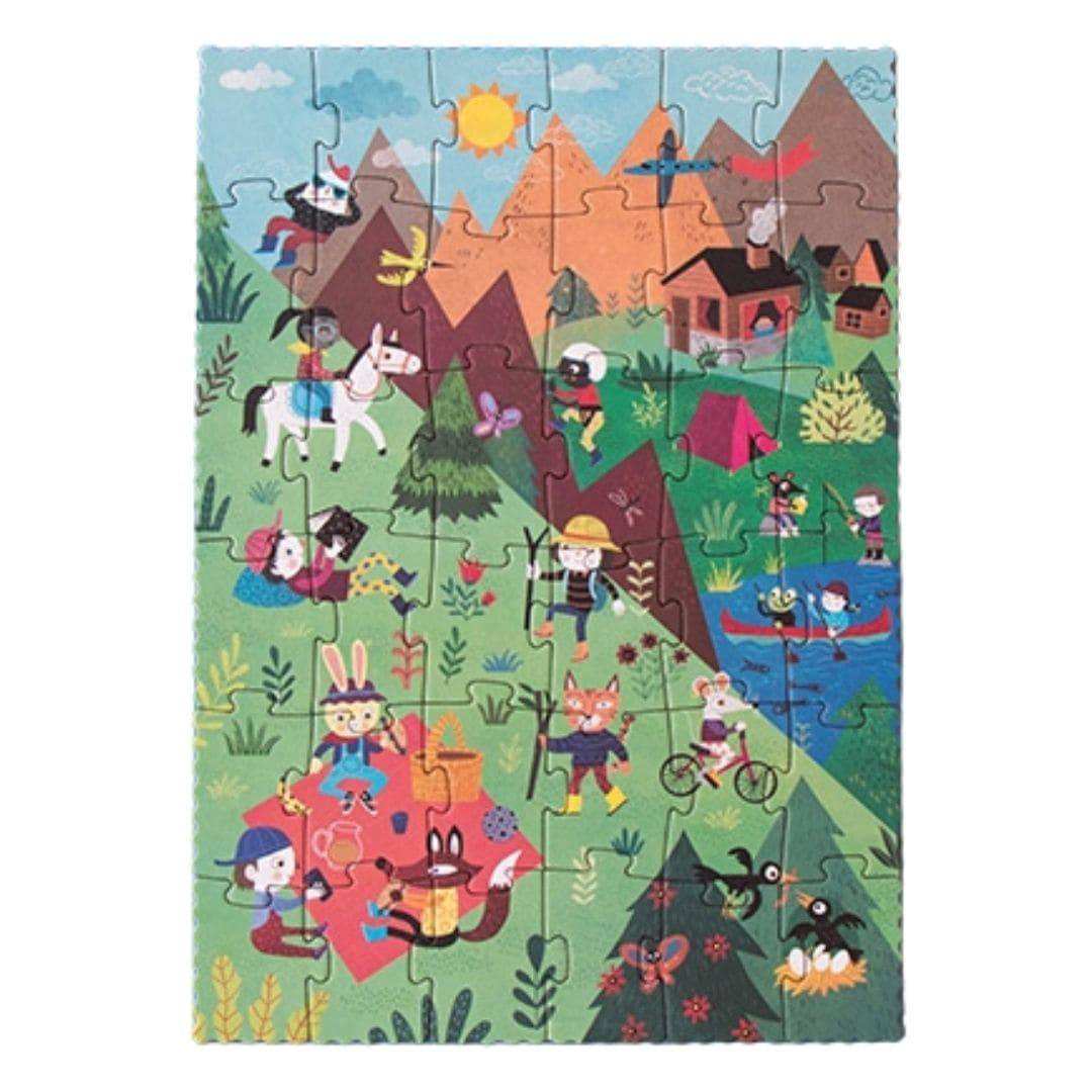 Londji Let's Go To The Mountains Reversible Puzzle - 36 Pieces - Jigsaw Puzzles - Oompa Toys