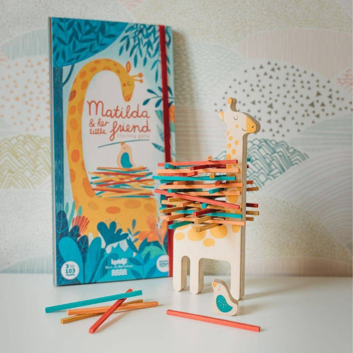 Londji Matilda and Her Little Friend - Wooden Stacking Game - Dexterity Games - Oompa Toys