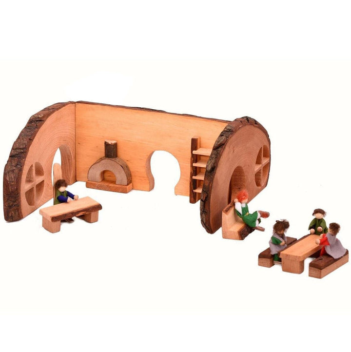 Magic Wood Shire Home Wooden Dollhouse, Furniture, Dolls | Bella Luna Toys