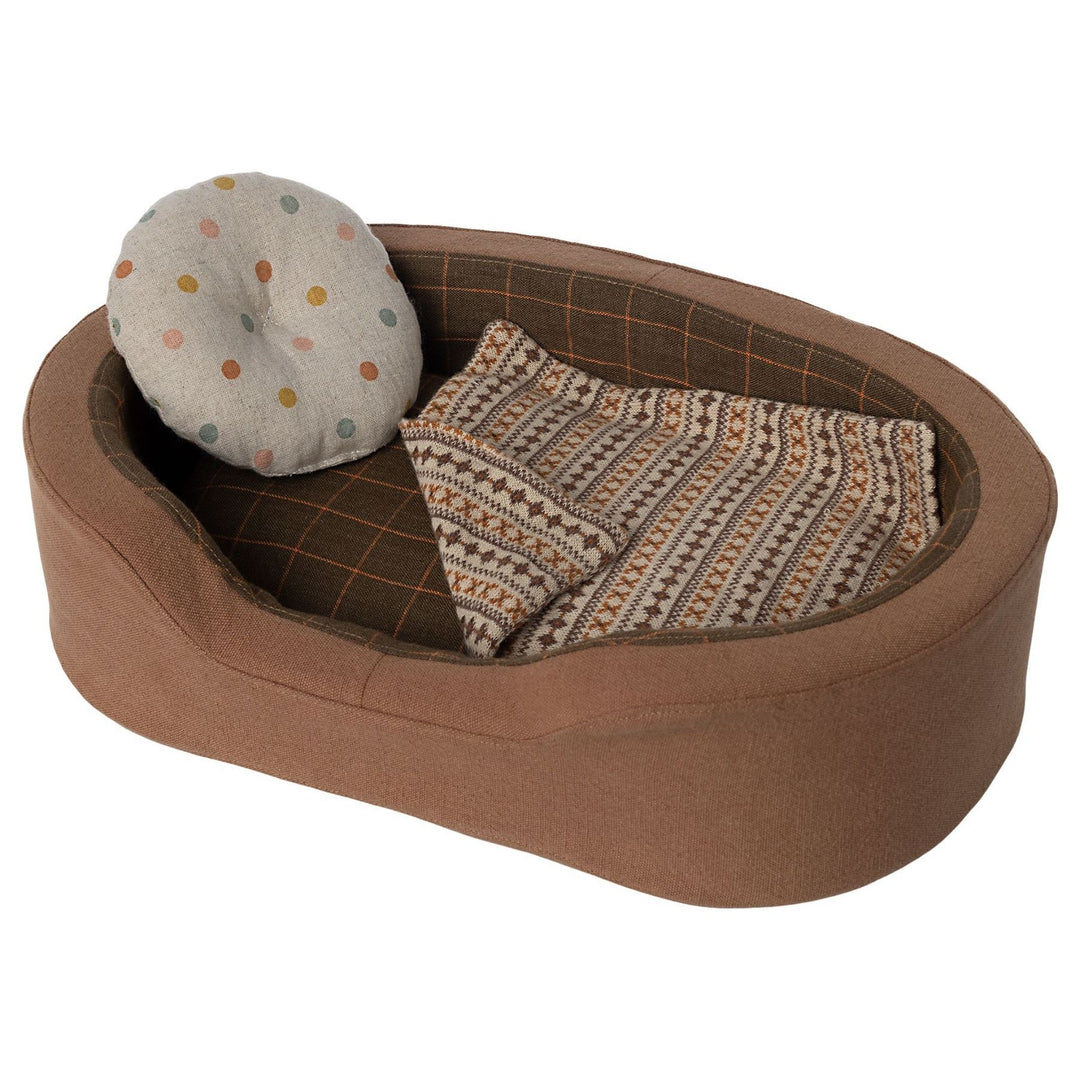 Maileg - Dog basket - Brown - Bella Luna Toys