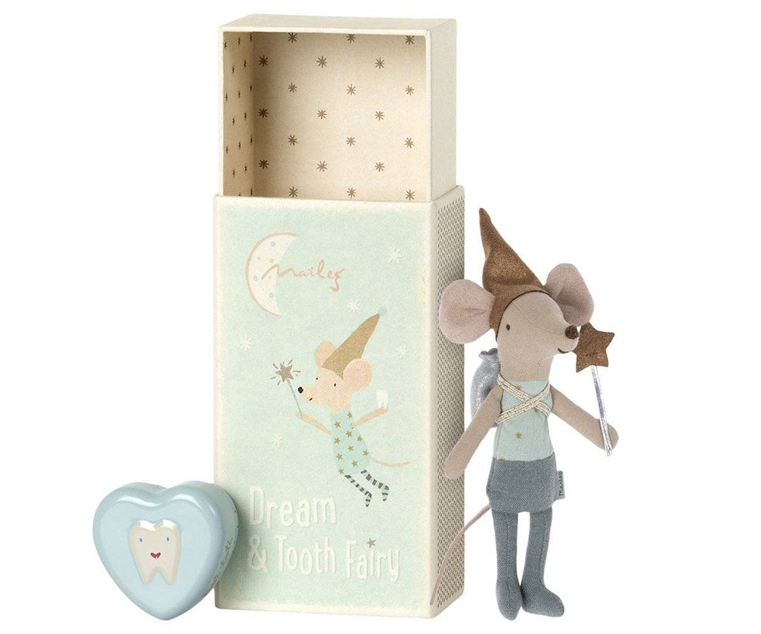 Maileg Dream & Tooth Fairy Mouse in Blue Box - Stuffed Animals - Bella Luna Toys