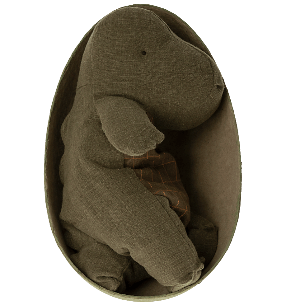 Maileg Forest Green Gantosaurus in Egg (Medium) - Stuffed Animals - Bella Luna Toys