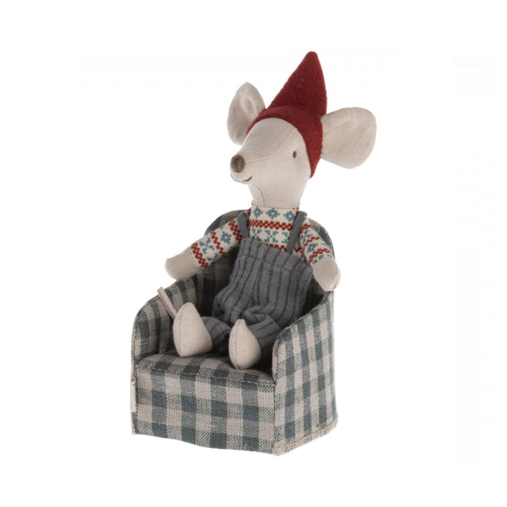 Maileg- Checkered green chair- Dollhouse accessories-  Bella Luna Toys