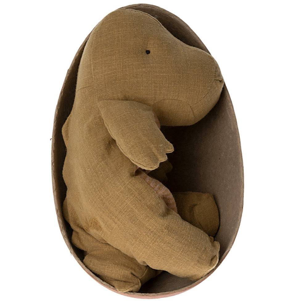 Maileg Ocher Gantosaurus in Egg (Medium) - Stuffed Animals -  Bella Luna Toys