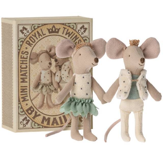 Maileg Royal Twin Mice in Matchbox - Stuffed Animals -  Bella Luna Toys