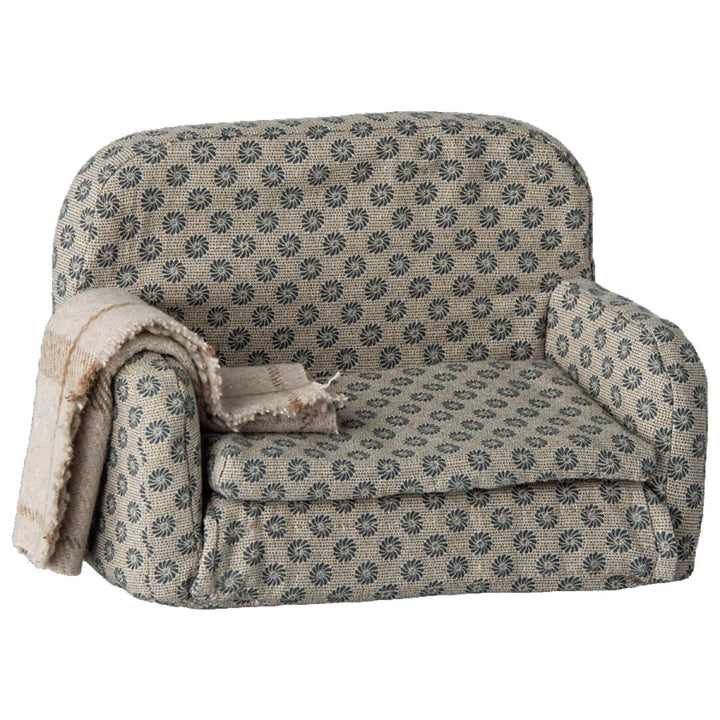 Maileg- Green sofa bed with patterns-  Bella Luna Toys