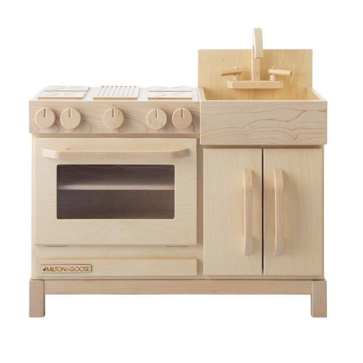 Milton and Goose Essential Wooden Play Kitchen - Natural - Bella Luna Toys