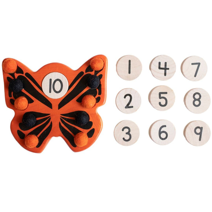 Mirus Toys - Monarch Butterfly Montessori counting 10 frame