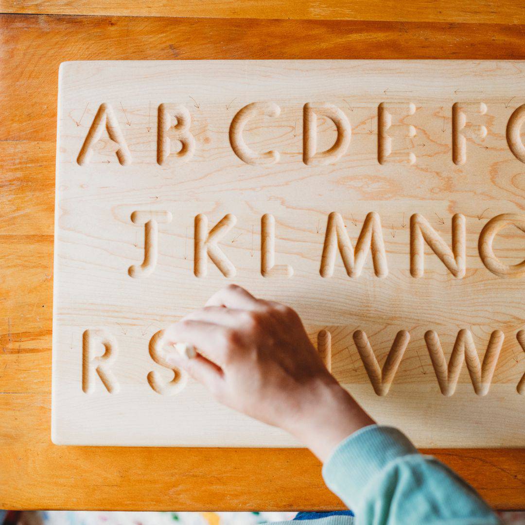 Asweets Montessori Wooden Alphabet Tracing Board,Wood Letter Practicing  Board,Double-Sided Boards for Toddlers and Preschool Gifts for Kids