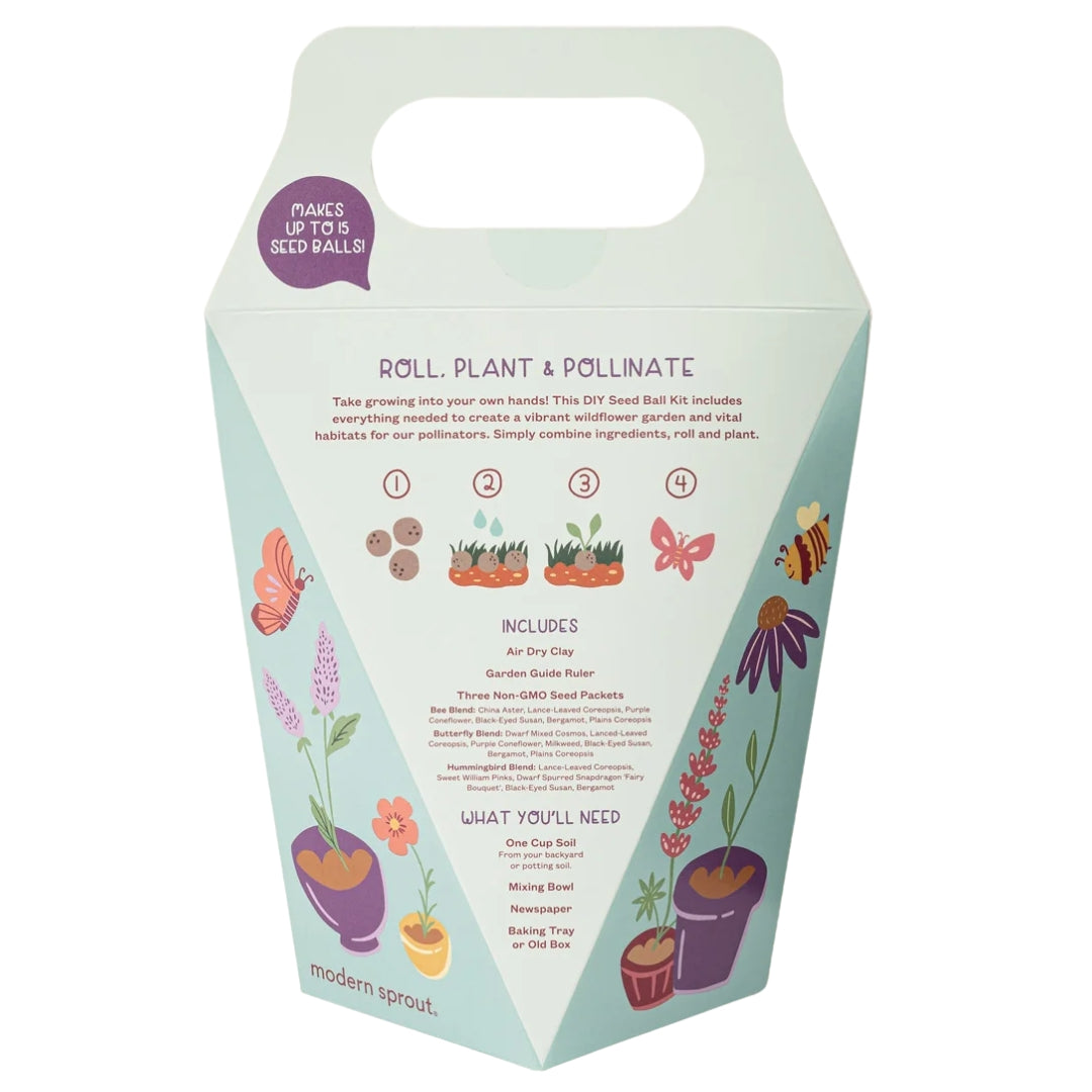 Modern Sprout DIY Seed Ball Kit Wildflower Garden