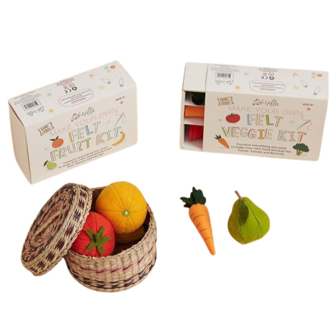 Olli Ella Make Your Own Felt Veggies Craft Kit - Arts & Crafts - Oompa Toys
