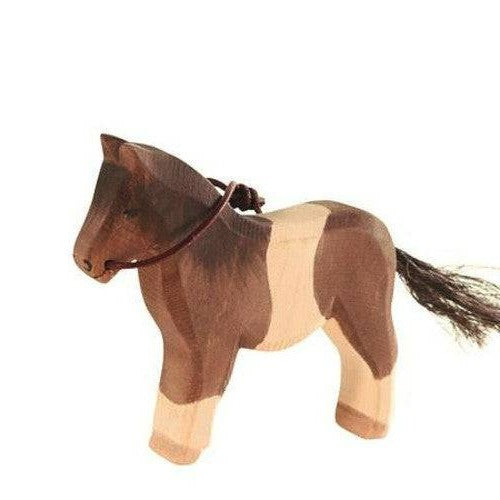 Ostheimer Pony, Brown & White, Reins 11300-wooden figure-Bella Luna Toys