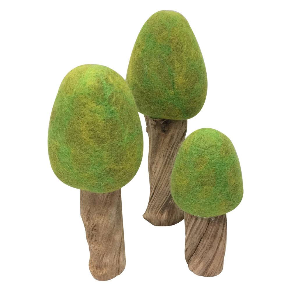 Colours of Australia - Wool Felted Spring Toy Trees - Set of Three
