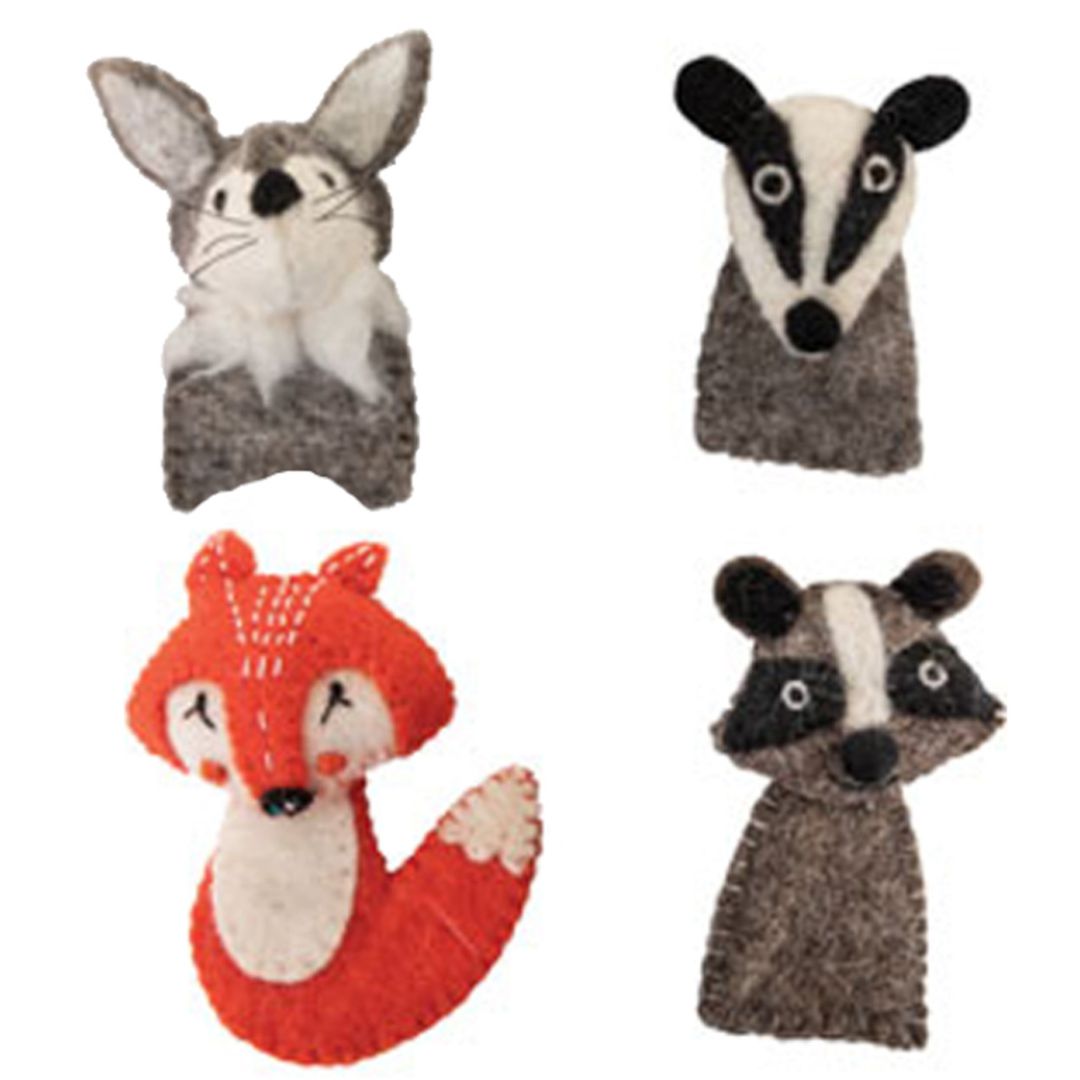 Papoose-Woodland Finger Puppets- Waldorf- Bella Luna Toys