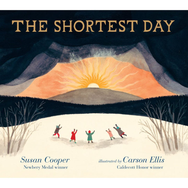 Penguin Random House- The Shortest Day hardcover with a picture of the Sun and children in the snow-Bella Luna Toys
