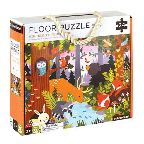 Petit Collage - Enchanted Woodland Floor Puzzle - 24 Pieces - Bella Luna Toys