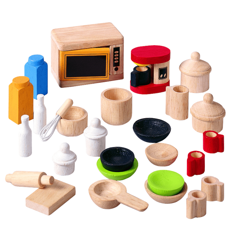 Plan Toys Dollhouse Kitchen Accessories and Tableware