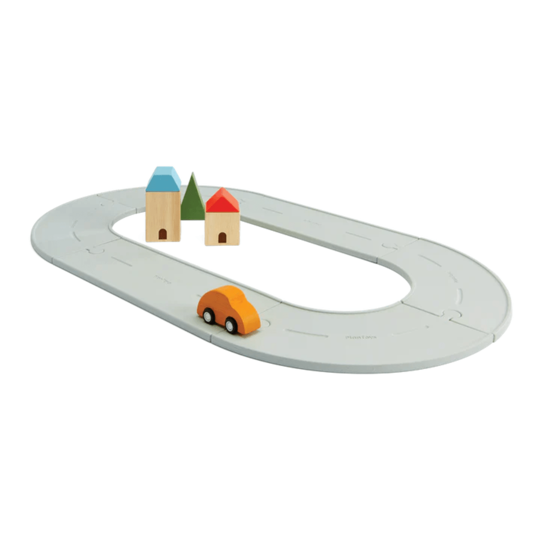 Plan Toys - Rubber Road & Rail Set - Small - Bella Luna Toys