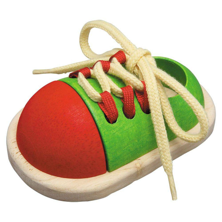 Plan Toys - Wooden Tie-Up Shoe Toy - Bella Luna Toys