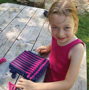 Weaving with Potholder Loom