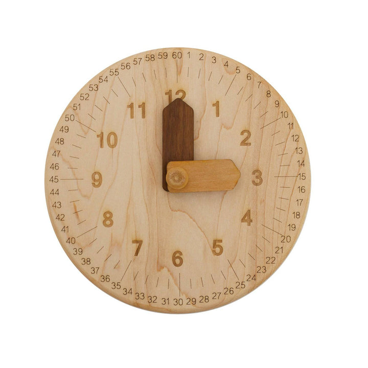 Mirus Toys- Wooden clock with wooden hands- Bella Luna Toys