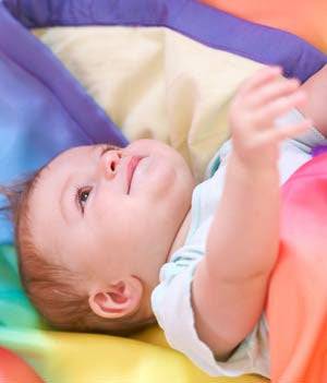 Silk Baby Blanket, Sarah's Silks - Rainbow