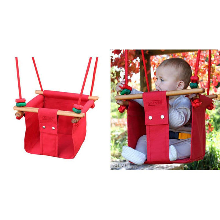 Solvej Baby-Toddler Indoor-Outdoor Swing - Pohutukawa Red