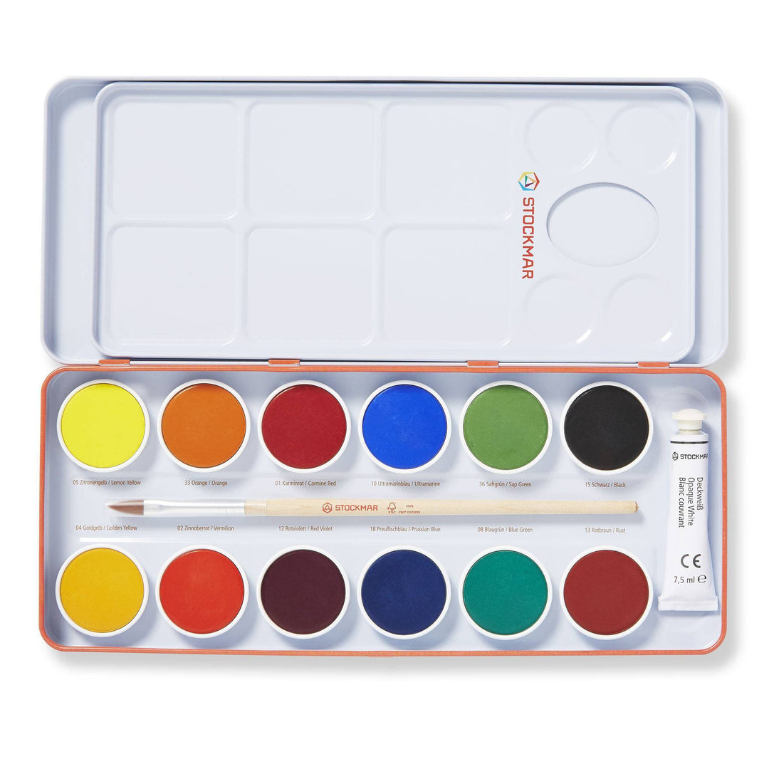 Watercolors Paint Set - 12 Colors Painter's Palette & Brush, Arts & Crafts,  Play