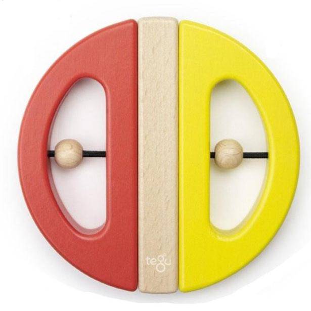 Tegu Wooden Magnetic Swivel Bug, Yellow and Poppy