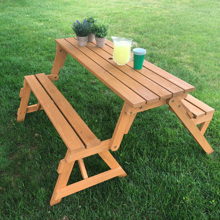 TDI 2 IN 1 picnic table and bench - Outdoor Toys Wooden Toys- Bella Luna Toys
