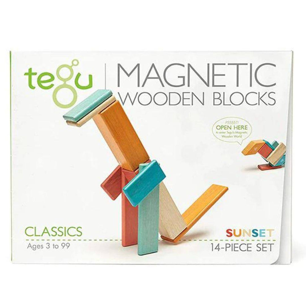 Tegu - 14 pc magnetic wooden blocks - Sunset