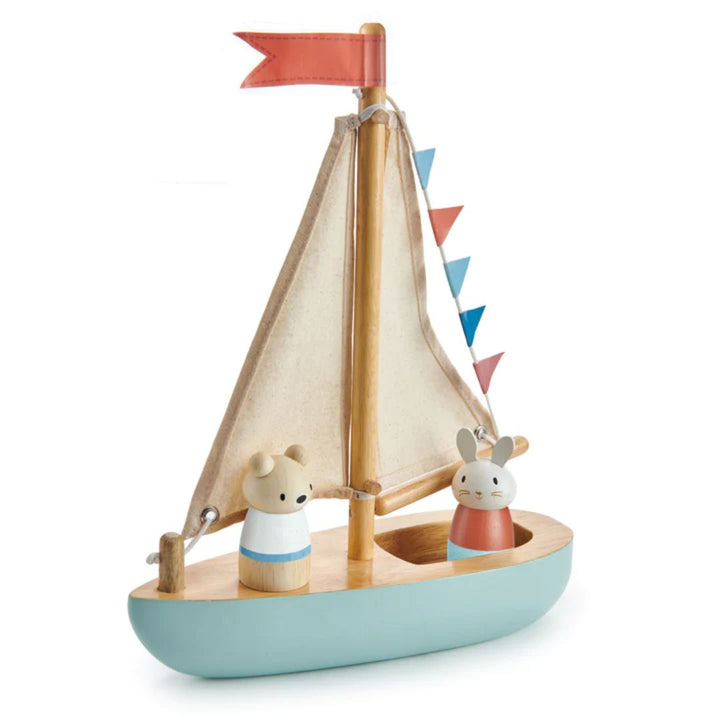 Tender Leaf Toys - Wooden Sailaway Boat - Bella Luna Toys