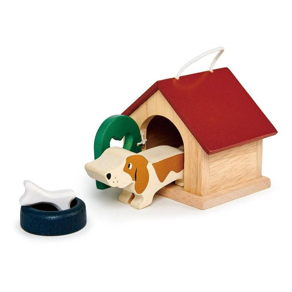 Tender Leaf Toys - Dollhouse Wooden Pet Dog Set - Bella Luna Toys