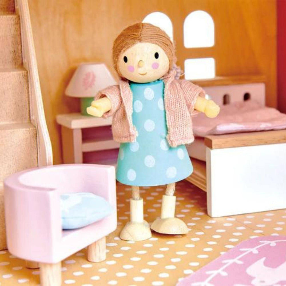 Tender Leaf Toys - Dovetail Wooden Dollhouse Bedroom Set - Bella Luna Toys